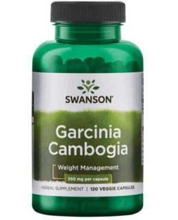 Swanson Garcinia Cambogia 250 mg, 60% kyseliny hydroxycitrónové, 120 rostlinných kapslí 