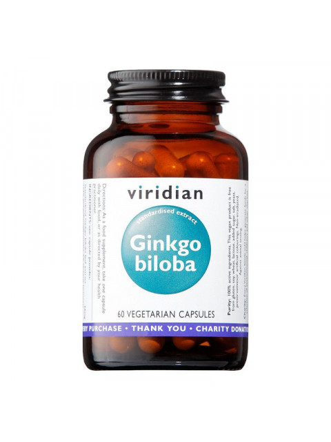 Viridian Ginkgo Biloba, 60 kapslí