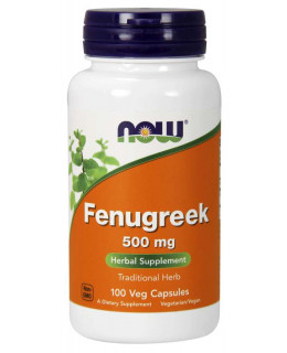 NOW Fenugreek (Pískavice řecké seno) extrakt, 500 mg, 100 rostlinných kapslí