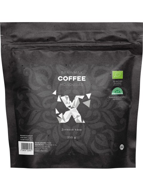 BrainMax Coffee Honduras, zrnková káva, BIO, 250 g