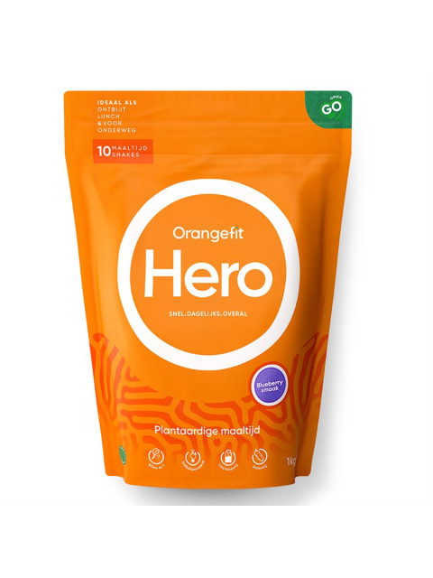 Orangefit Hero, rychlá snídaně, borůvka, 1000 g