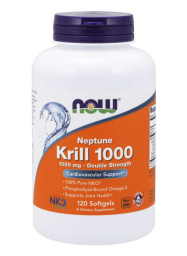 NOW Krill Oil Neptune (olej z krilu), 1000 mg, 120 softgel kapslí