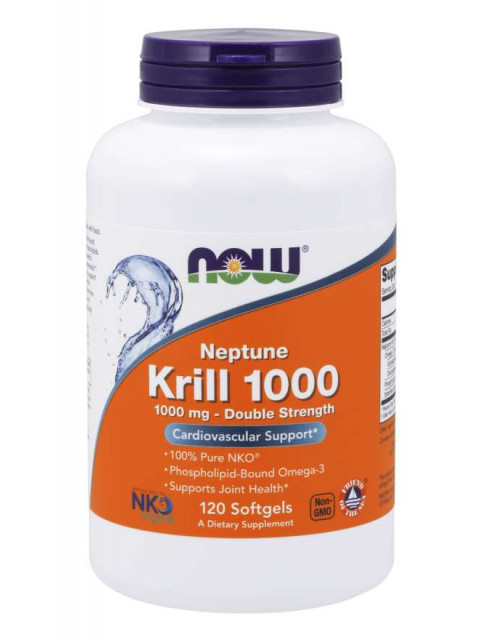 NOW Krill Oil Neptune (olej z krilu), 1000 mg, 120 softgel kapslí