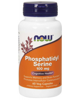 NOW Phosphatidyl Serine (Fosfatidylserin), 100 mg, 60 rostlinných kapslí