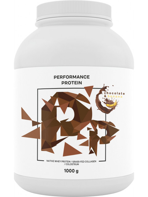 Performance protein, nativní syrovátkový protein, čokoláda a banán, 1000 g