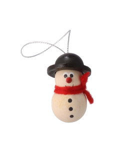 ČistéDřevo Dřevěná vánoční figurka - sněhulák