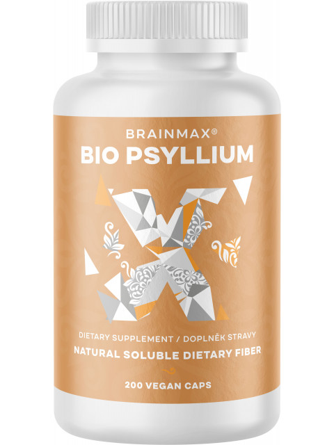 BrainMax BIO Psyllium, 800 mg, 200 rostlinných kapslí