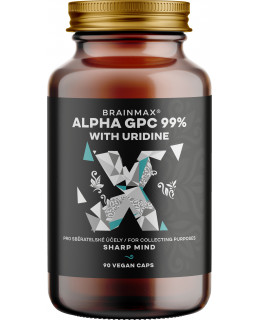 BrainMax Alpha GPC 99% & Uridine, 90 rostlinných kapslí