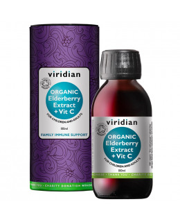 Viridian Elderberry Extract + Vitamin C Organic, 100 ml