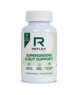 Reflex Supergreens and Gut Support, 90 kapslí - EXPIRACE 1/2025