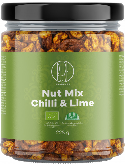 BrainMax Pure Nut Mix - Chilli & Lime, BIO, 225 g