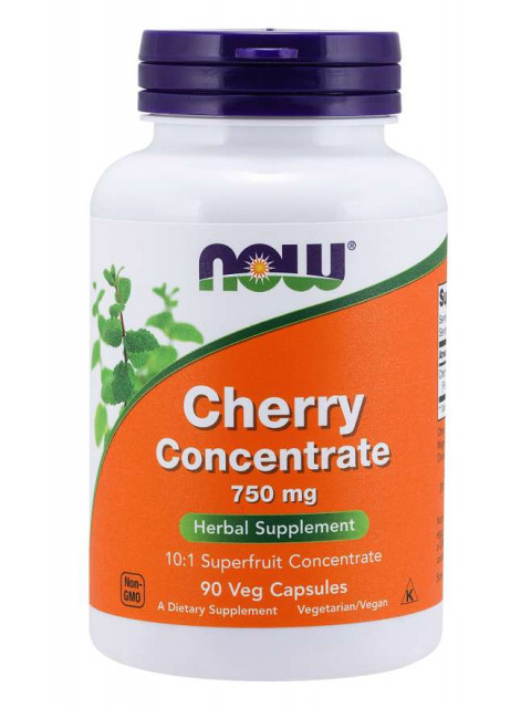 NOW Cherry Contentrate (koncentrát z třešně), 750 mg, 90 rostlinných kapslí