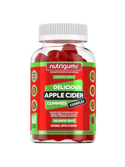 Nutrigums Apple Cider Complex, jablečný ocet, 60 želé bonbónů