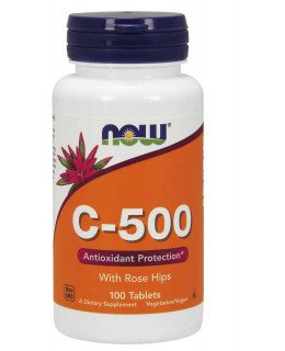 NOW Vitamin C-500 s šípkem, 100 tablet