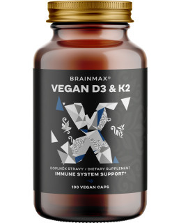 BrainMax Vegan Vitamin D3 & K2 4000 IU / K2 jako MK7 all-trans K2VITAL®DELTA 150 mcg, 100 rostlinných kapslí