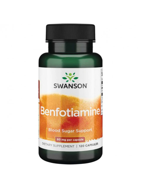 Swanson Benfotiamin, 80 mg, 120 kapslí