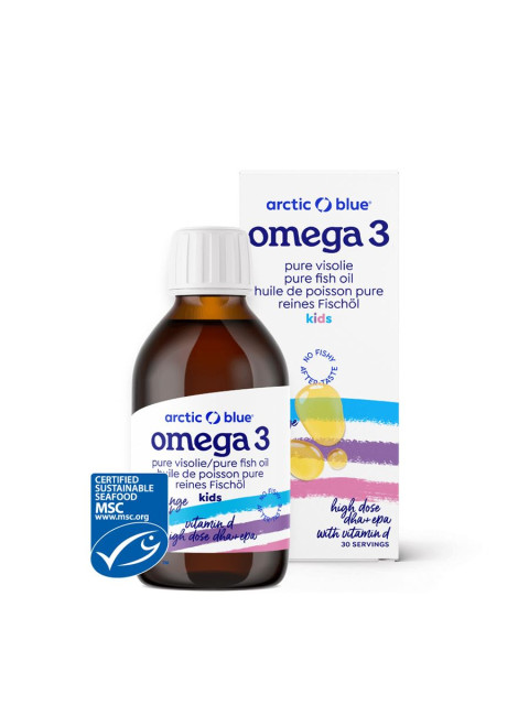 Arctic Blue Kids Omega 3, 450 mg DHA, 380 mg EPA, Vitamin D 400 IU, 150 ml