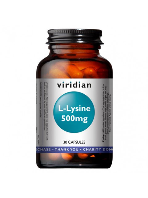 Viridian L-Lysine, 30 kapslí