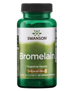 Swanson Bromelain (Bromelin), 500 mg, 60 rostlinných kapslí - EXPIRACE 2/2025