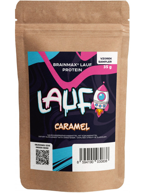 BrainMax Lauf Protein, nativní syrovátkový protein, 35 g - Karamel