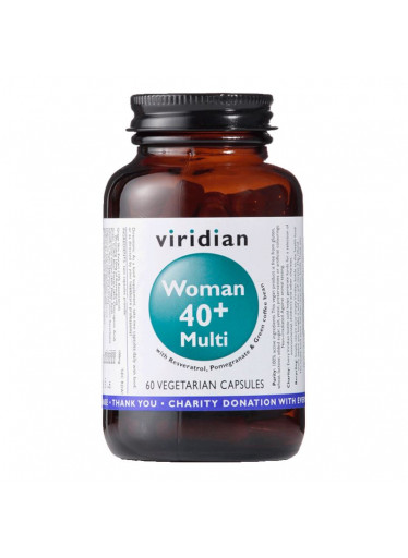 Viridian 40+ Woman Multivitamin (Natural multivitamín pro ženy), 60 kapslí