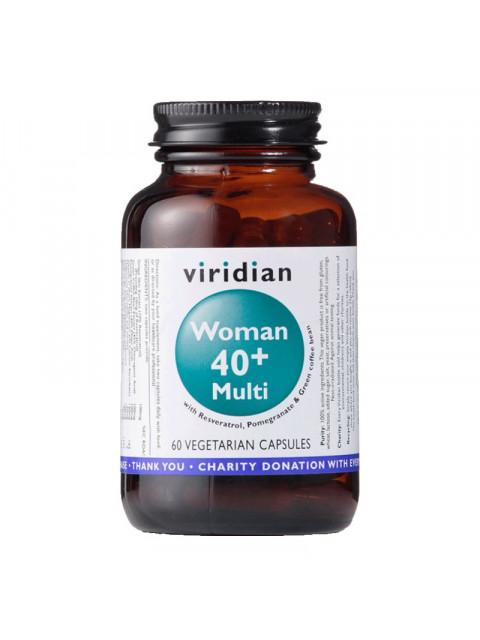 Viridian 40+ Woman Multivitamin (Natural multivitamín pro ženy), 60 kapslí