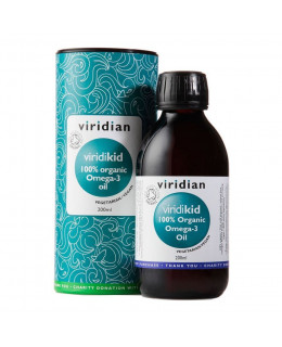 Viridian Viridikid Omega 3 Oil (Bio Omega 3 olej pro děti) Organic, 200 ml