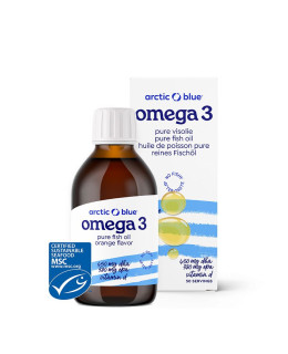 Arctic Blue Omega 3, 450 mg DHA, 380 mg EPA, Vitamin D 400 IU, 250 ml