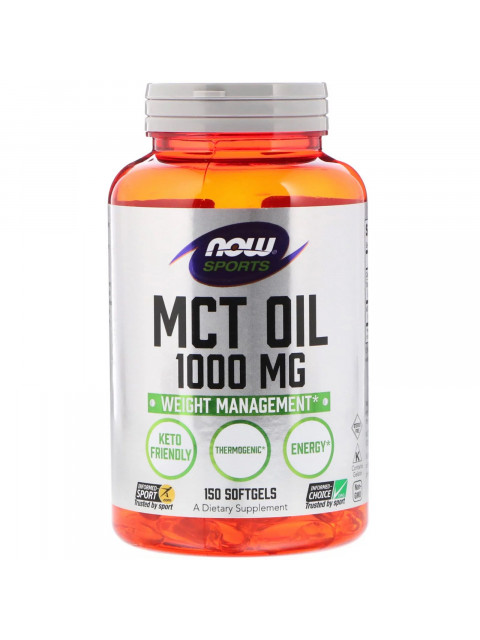 NOW MCT olej, 1000mg, 150 softgel kapslí