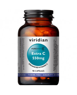 Viridian Extra C 550mg (Vitamín C), 90 kapslí