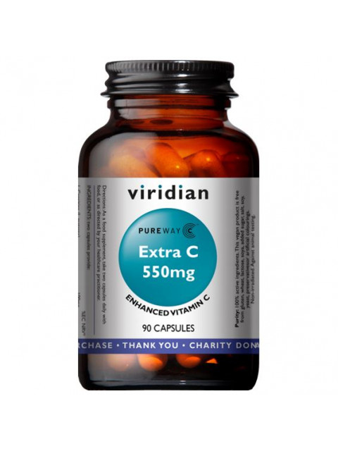 Viridian Extra C 550mg (Vitamín C), 90 kapslí