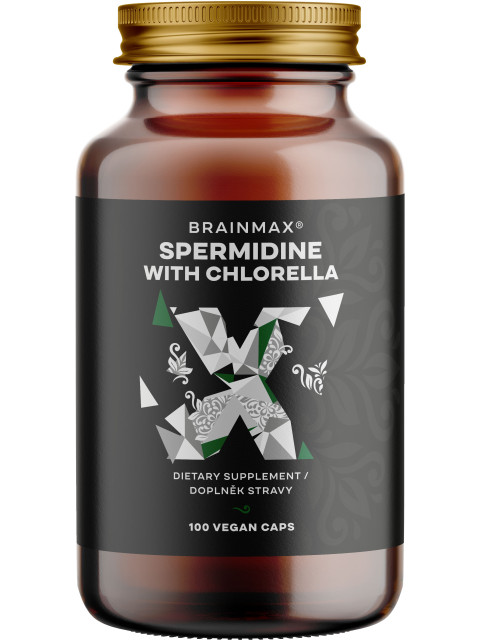 BrainMax Spermidine Chlorella, 100 rostlinných kapslí