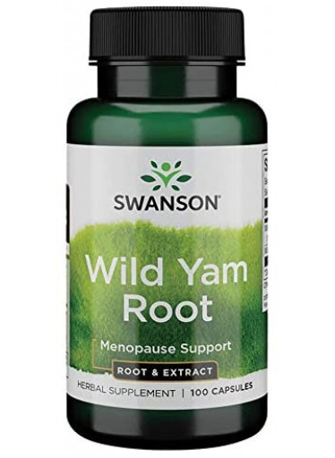 Swanson Wild Yam Root (Smlditec hlupatý), 100 kapslí