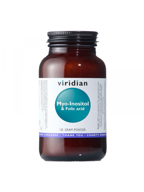 Viridian Myo-Inositol and Folic Acid (Myo-Inositol s kyselinou listovou), 120 g