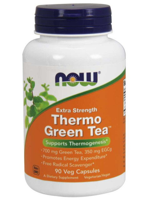 NOW Thermo Green Tea, extra silný, 90 kapslí