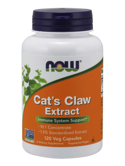 NOW Cat's Claw Extract (Řemdihák plstnatý), 120 rostlinných kapslí - EXPIRACE 1/2024