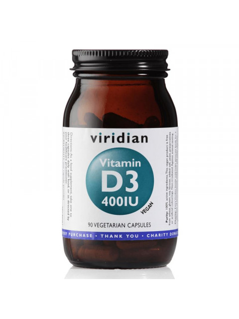 Viridian Vitamin D3 400iu, 90 kapslí