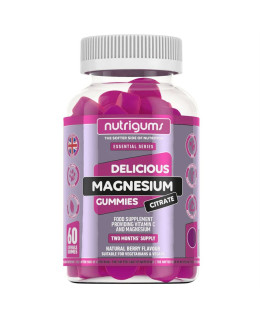 Nutrigums Magnesium Citrate, hořčík citrát, 60 želé bonbónů