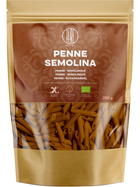 BrainMax Pure Penne - semolinové, BIO, 250 g