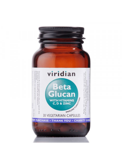 Viridian Beta Glucan (Antioxidant), 30 kapslí