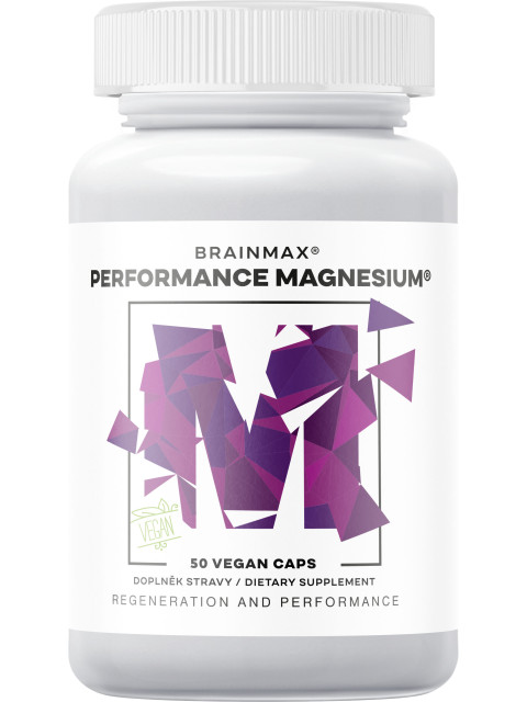 Performance Magnesium®, 1000 mg, Hořčík 200 mg + Vitamín B6 P5P, 50 rostlinných kapslí