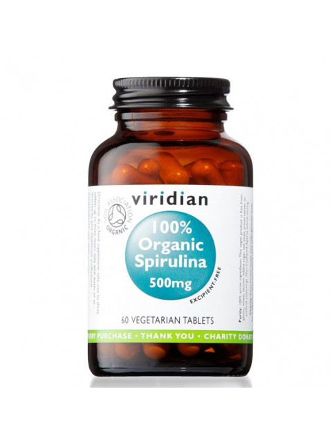 Viridian Spirulina 500mg 60 tablet Organic