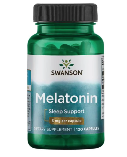 Swanson Melatonin (podpora spánku), 3 mg, 120 kapslí