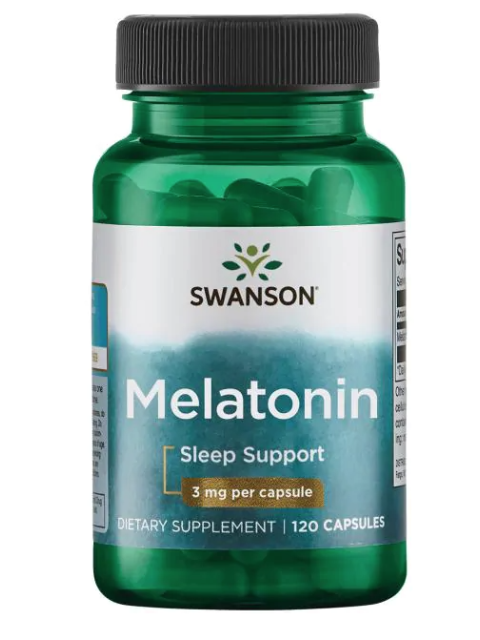 Swanson Melatonin (podpora spánku), 3 mg, 120 kapslí