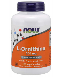 NOW L-Ornithine 500 mg, 120 kapslí