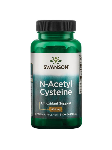 Swanson NAC (N-Acetyl-L-Cystein) 600 mg, 100 kapslí