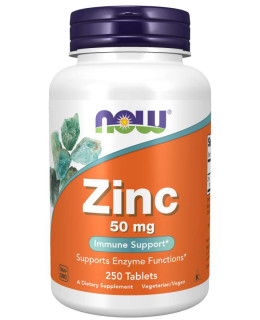 NOW Zinc (zinek glukonát), 50 mg, 250 tablet
