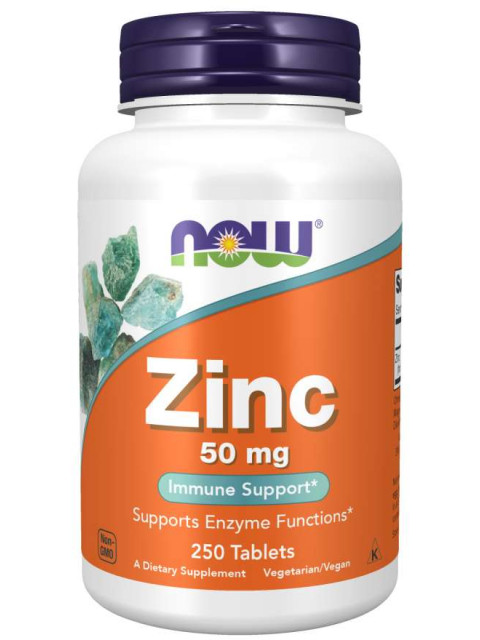 NOW Zinc (zinek glukonát), 50 mg, 250 tablet