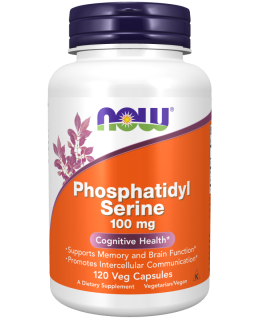 NOW Phosphatidyl Serine (Fosfatidylserin), 100 mg, 120 rostlinných kapslí - EXPIRACE 10/2024