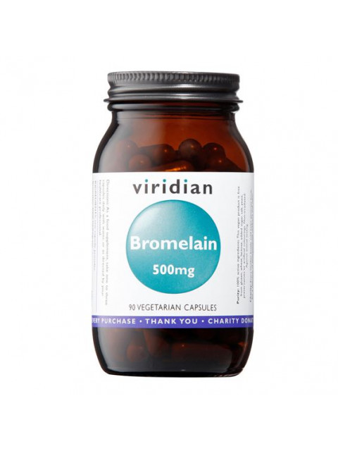 Viridian Bromelain, 500 mg, 90 kapslí